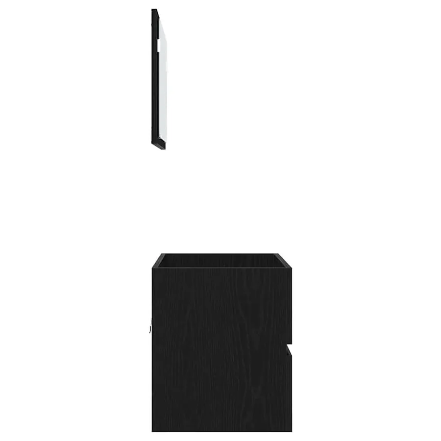 Ensemble de mobilier de salle de bain 2 pcs Chêne noir - 9
