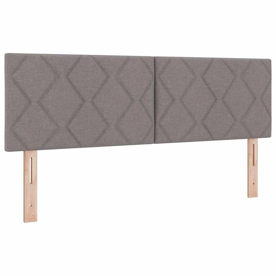 Lit à ressorts avec tête de lit Taupe 200 x 160 cm tissu - 5