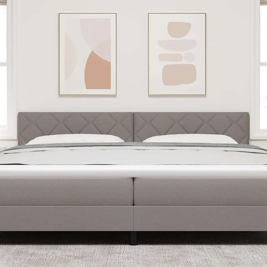 Tête de lit LED Taupe 200 cm tissu - 3