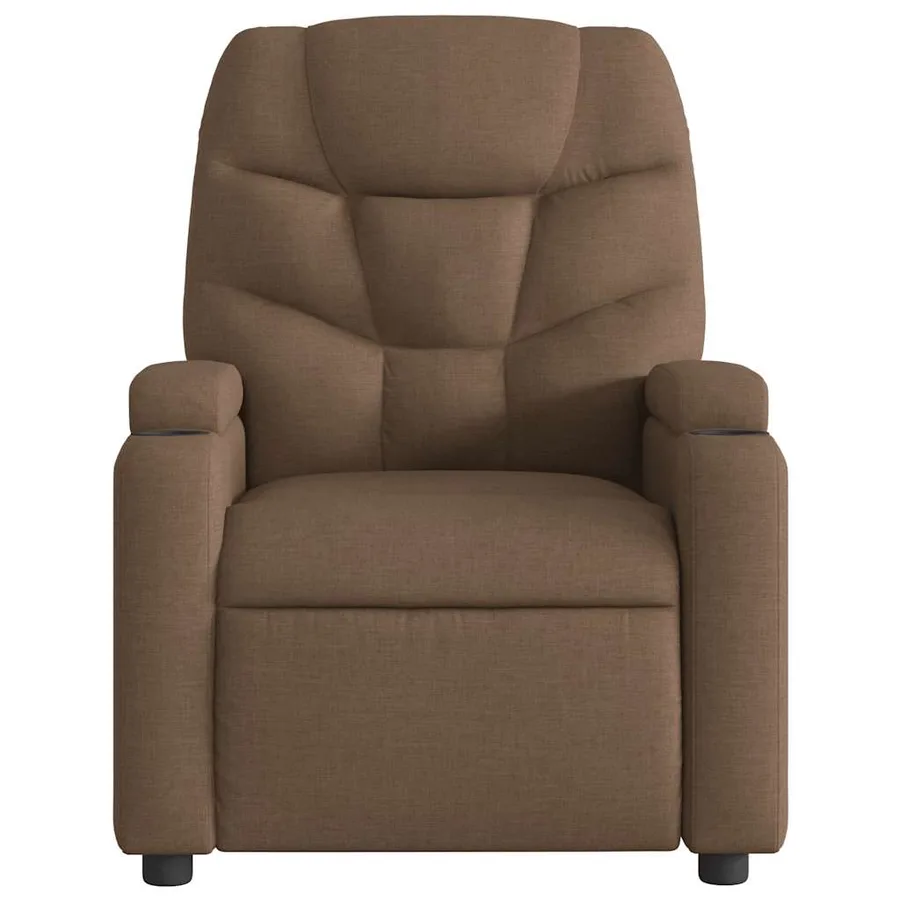 Fauteuil de massage inclinable Marron Tissu - 4