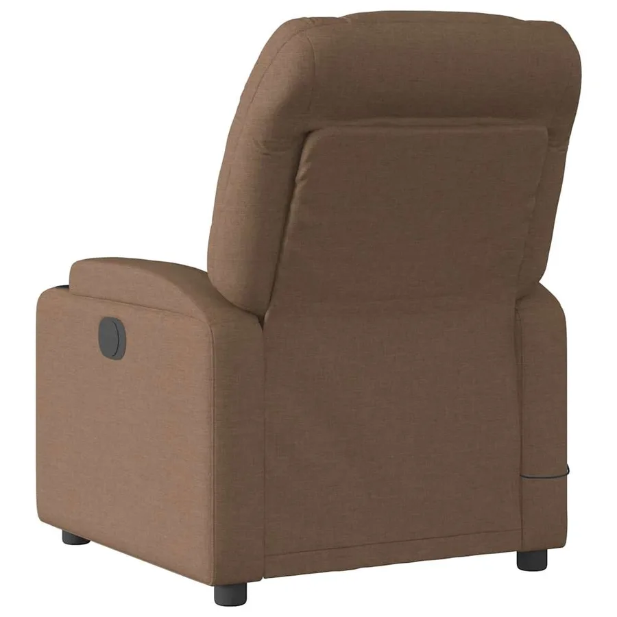 Fauteuil de massage inclinable Marron Tissu - 6