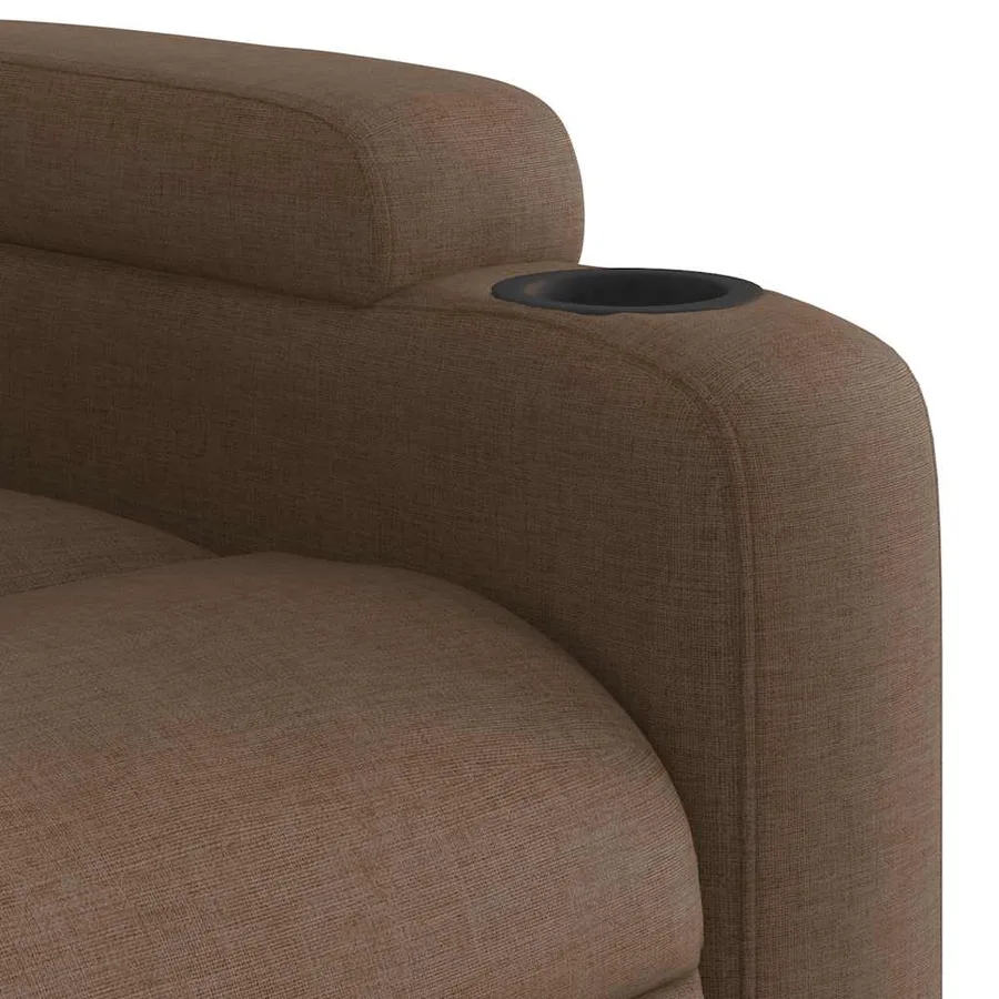 Fauteuil de massage inclinable Marron Tissu - 9