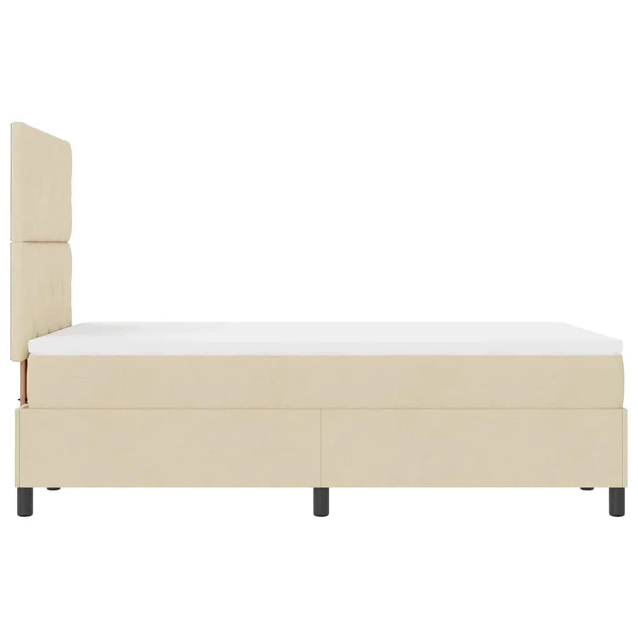 Lit à ressorts avec bandes LED Crème 120 x 190 cm tissu - 9