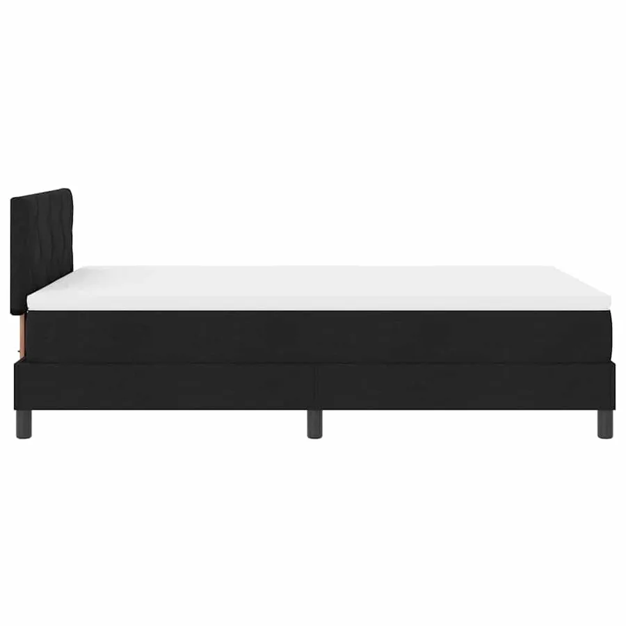 Lit à ressorts avec bandes LED Noir 120 x 200 cm tissu - 9