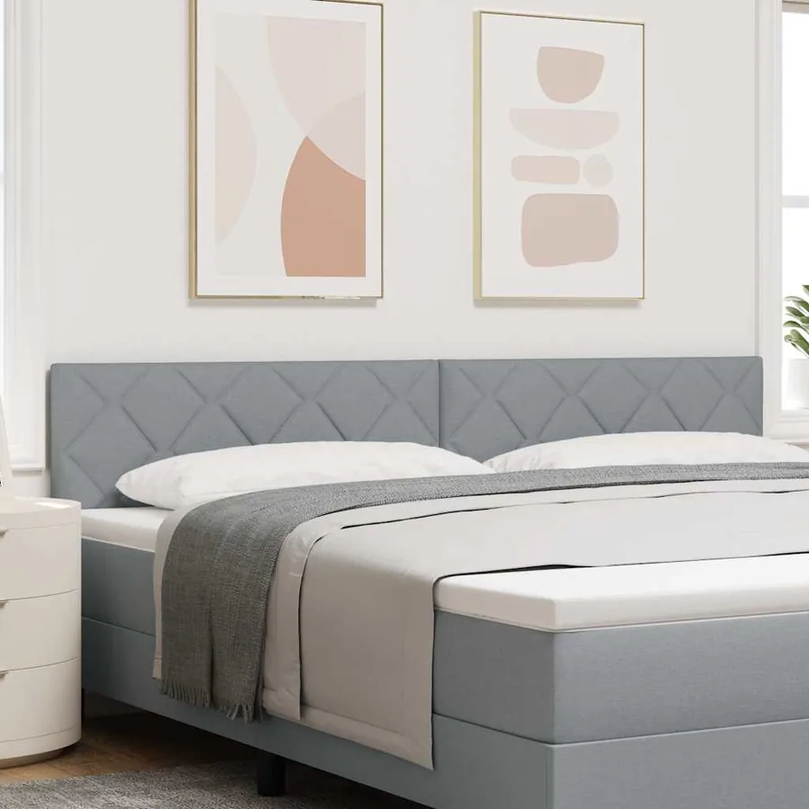 Tête de lit Gris clair 200 cm tissu