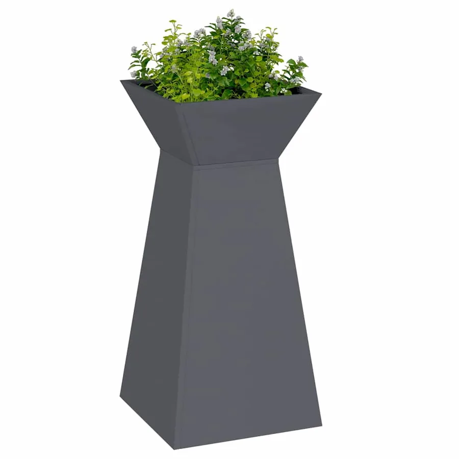 Jardinière à pilier 2 pc Anthracite 35 x 35 x 73 cm - 3