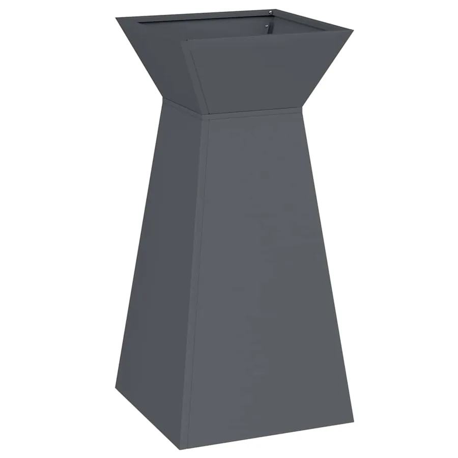 Jardinière à pilier 2 pc Anthracite 35 x 35 x 73 cm - 5