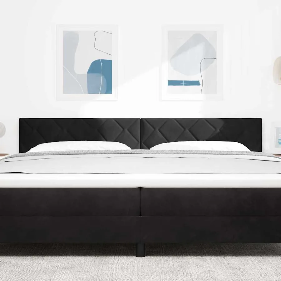 Tête de lit Noir 200 cm Velours - 3