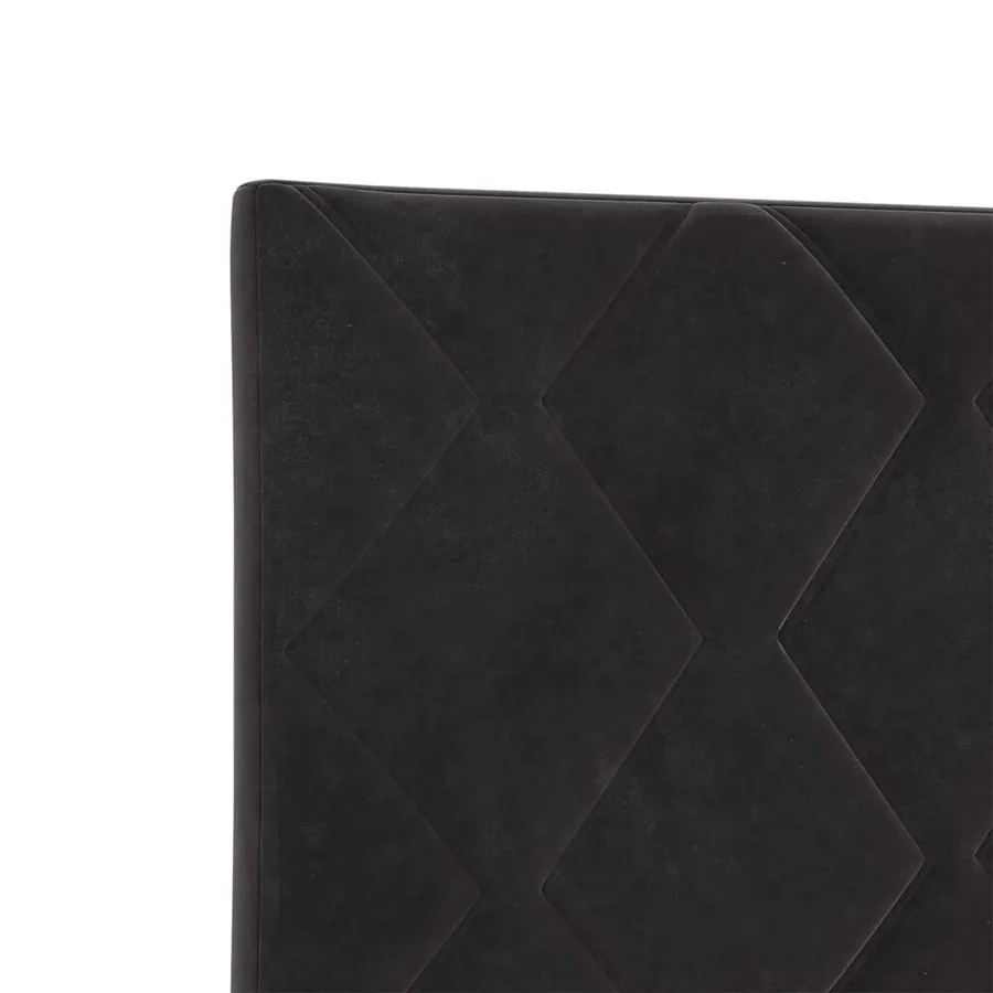 Tête de lit Noir 200 cm Velours - 6