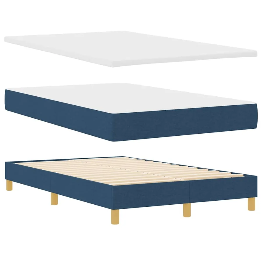Lit à ressort LED avec bandes LED Bleu 120 x 200 cm tissu - 6