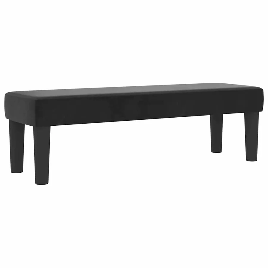 Lit à ressorts avec tête de lit Noir 200 x 140 cm Velours - 5
