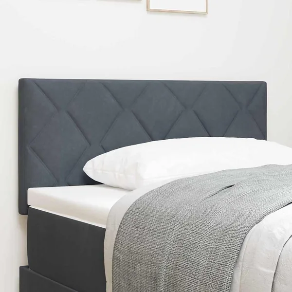 Tête de lit Gris foncé 90 cm Velours