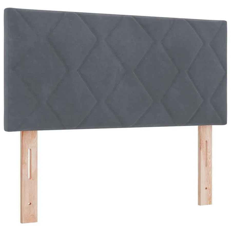 Tête de lit Gris foncé 90 cm Velours - 2