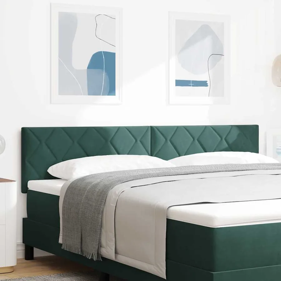 Tête de lit LED Vert foncé 180 cm Velours