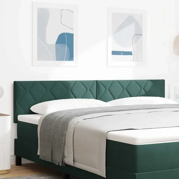 Tête de lit LED Vert foncé 180 cm Velours