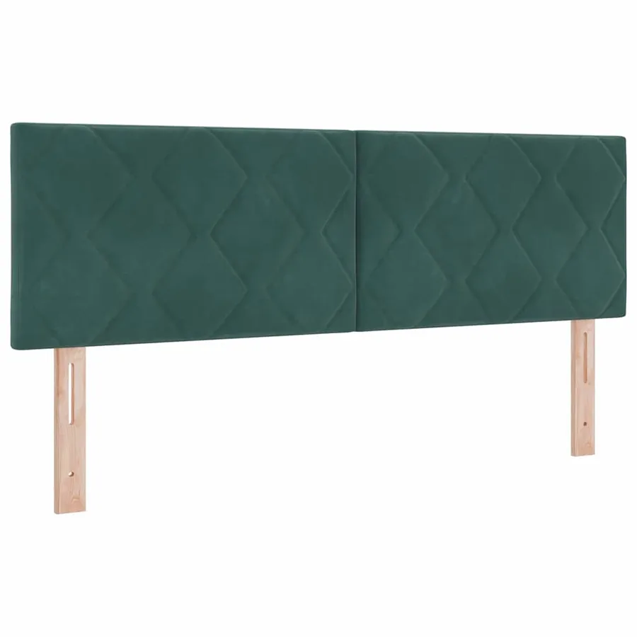 Tête de lit LED Vert foncé 144 cm Velours - 2
