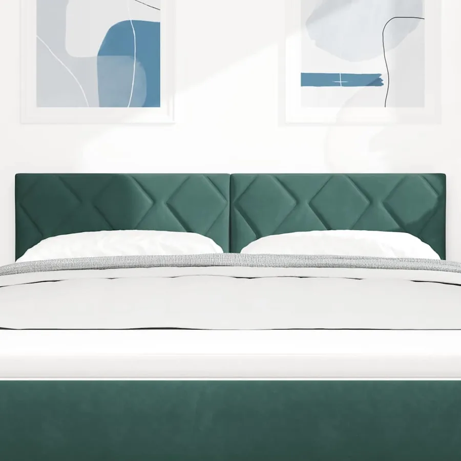 Tête de lit LED Vert foncé 144 cm Velours - 3