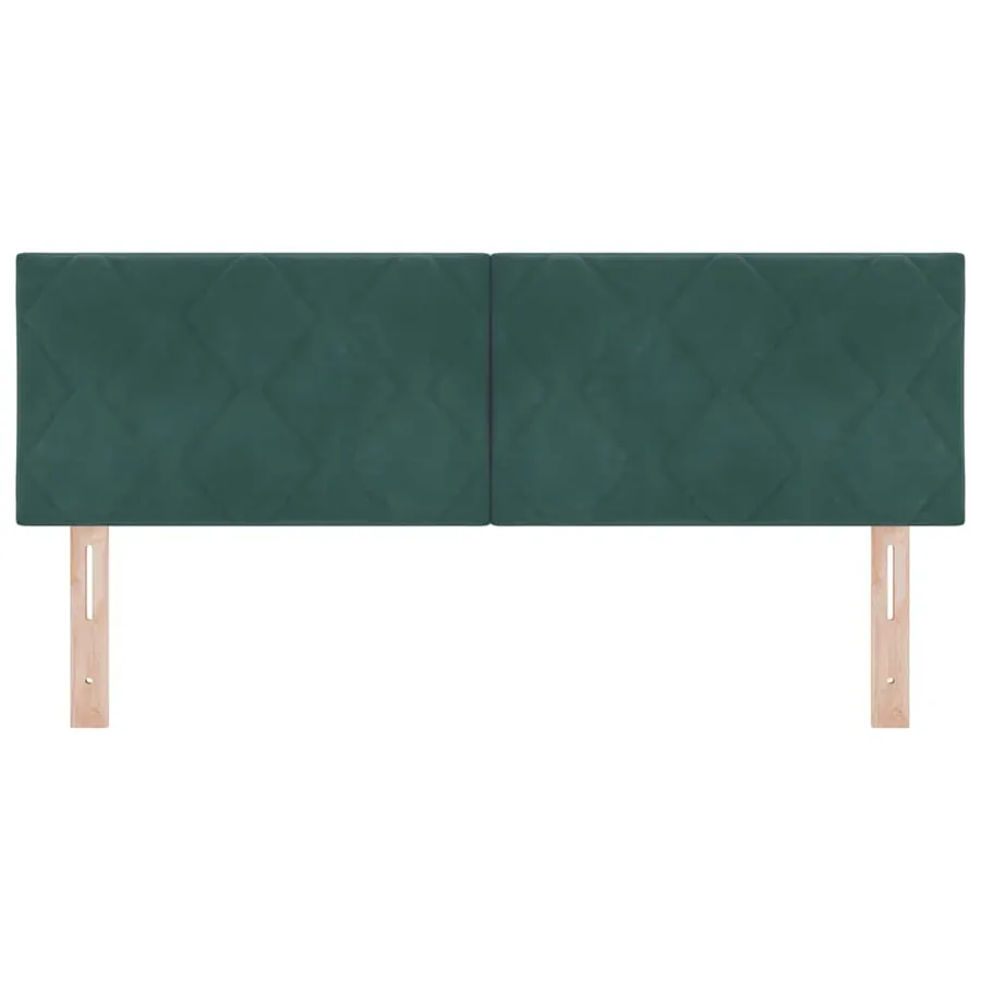Tête de lit LED Vert foncé 144 cm Velours - 5