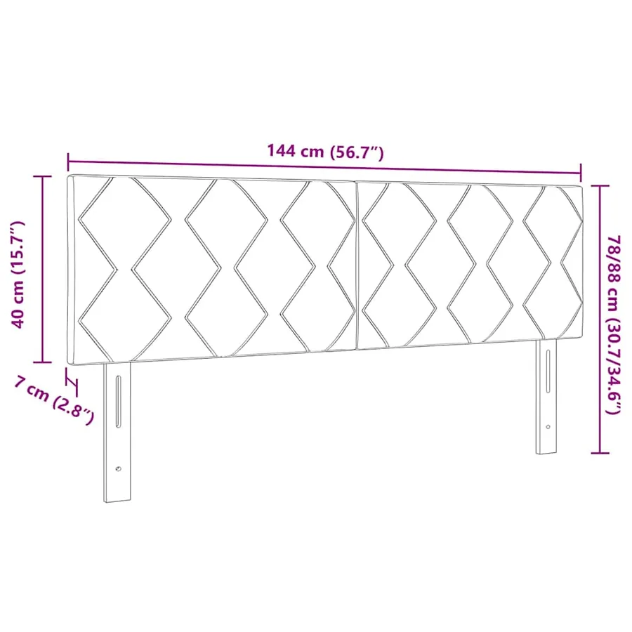 Tête de lit LED Vert foncé 144 cm Velours - 8