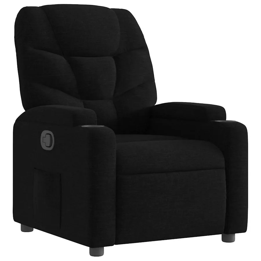 Fauteuil inclinable Noir Tissu - 2
