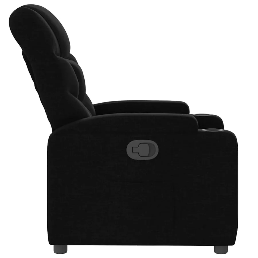Fauteuil inclinable Noir Tissu - 4