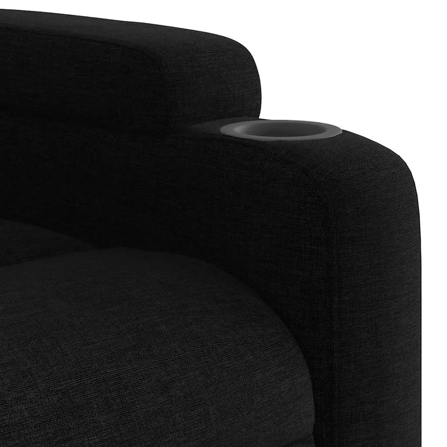 Fauteuil inclinable Noir Tissu - 8
