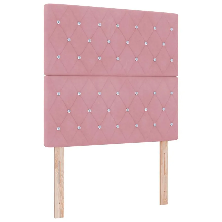 Tête de lit LED avec bandes LED Rose 90 cm Velours - 2