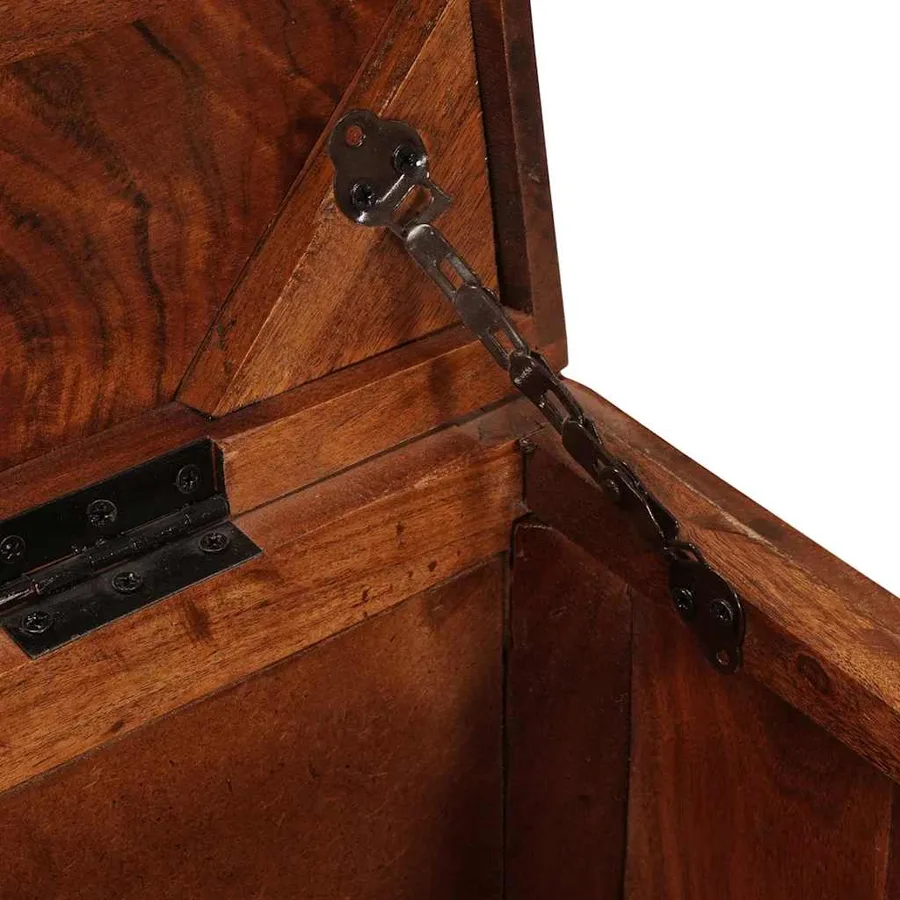 Boîte de rangement avec stockage Marron Bois de mangue massif - 10