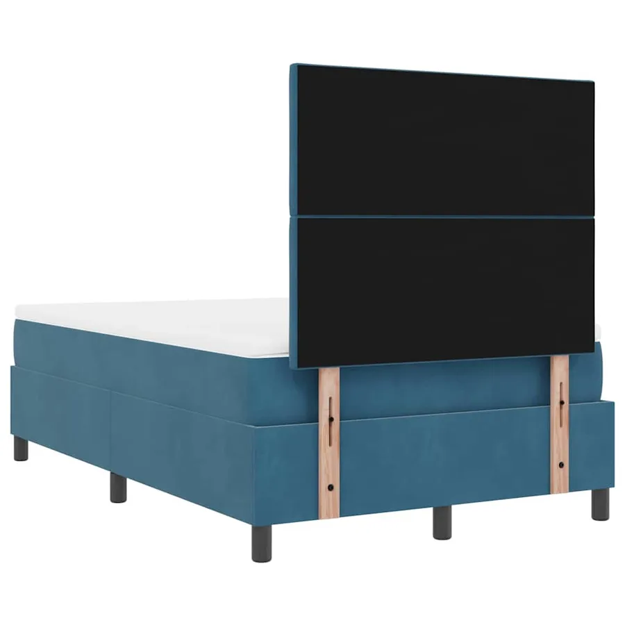 Lit à ressort LED Bleu foncé 120 x 200 cm Velours - 8