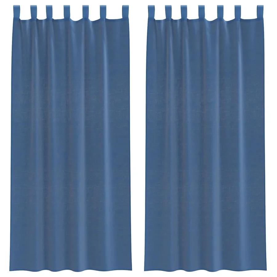 Voilages à œillets 2 pcs bleu royal 140 x 225 cm - 2