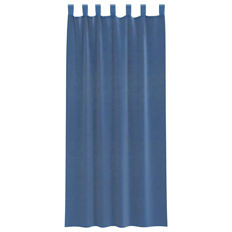 Voilages à œillets 2 pcs bleu royal 140 x 225 cm - 4