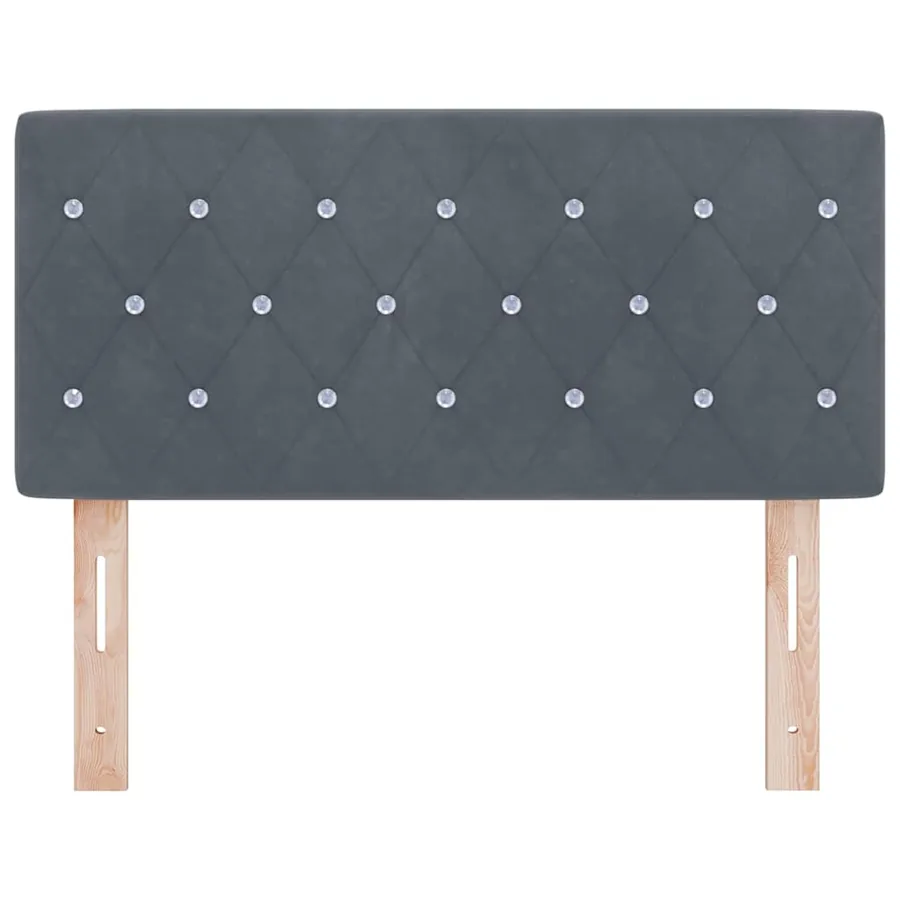 Tête de lit Gris foncé 90 cm Velours - 4