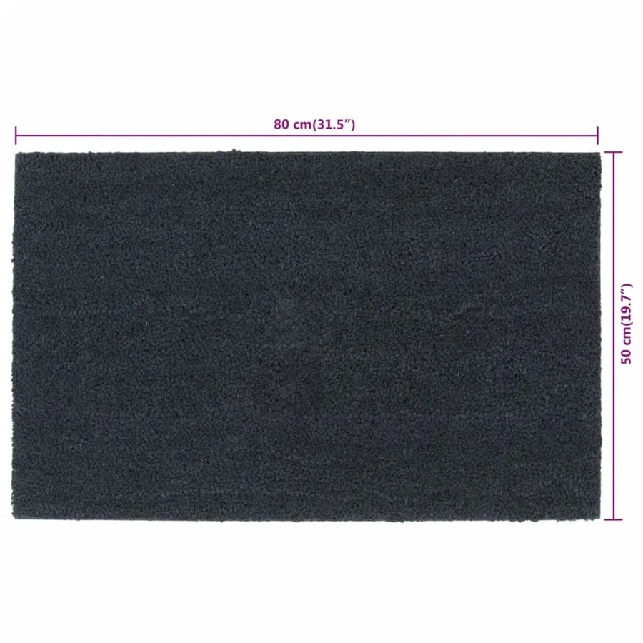 Tapis de porte gris foncé 50x80 cm fibre de coco touffeté - 6