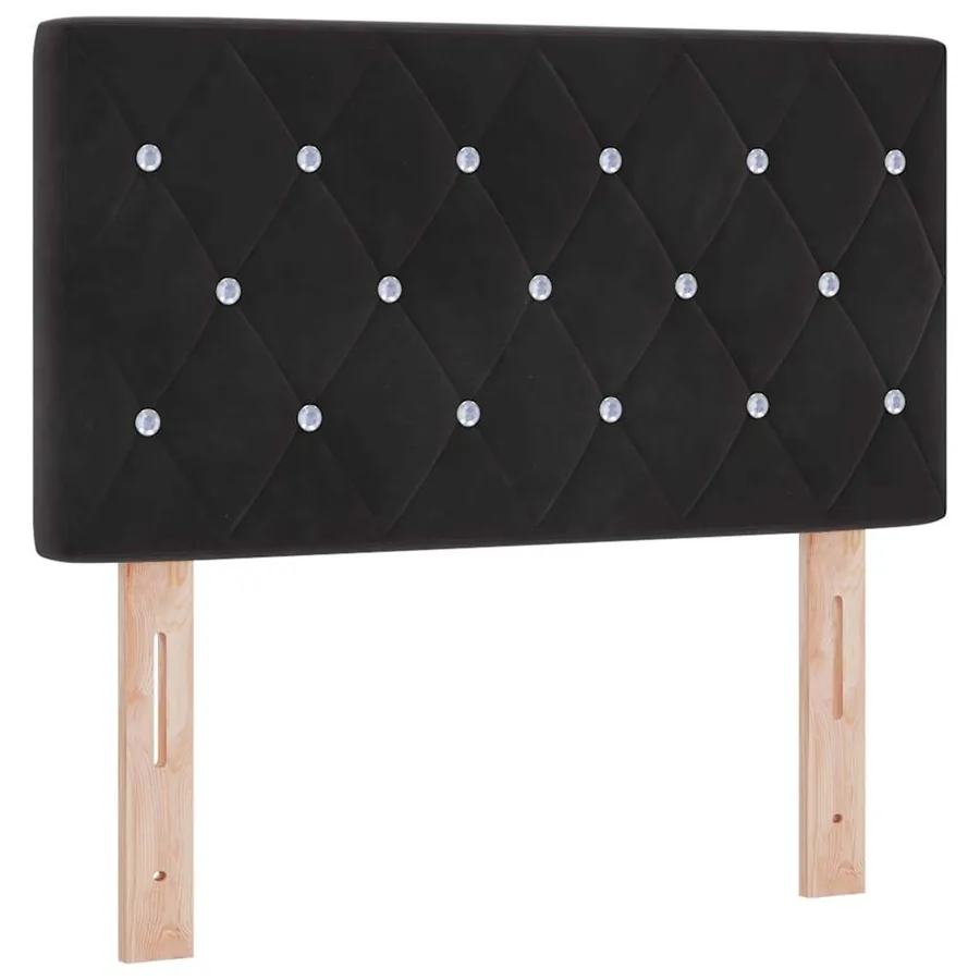 Tête de lit LED avec bandes LED Noir 80 cm Velours - 2
