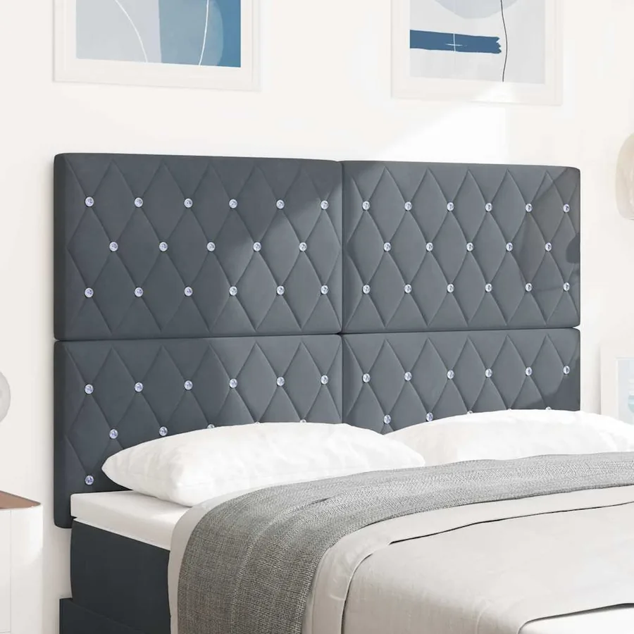 Tête de lit Gris foncé 160 cm Velours