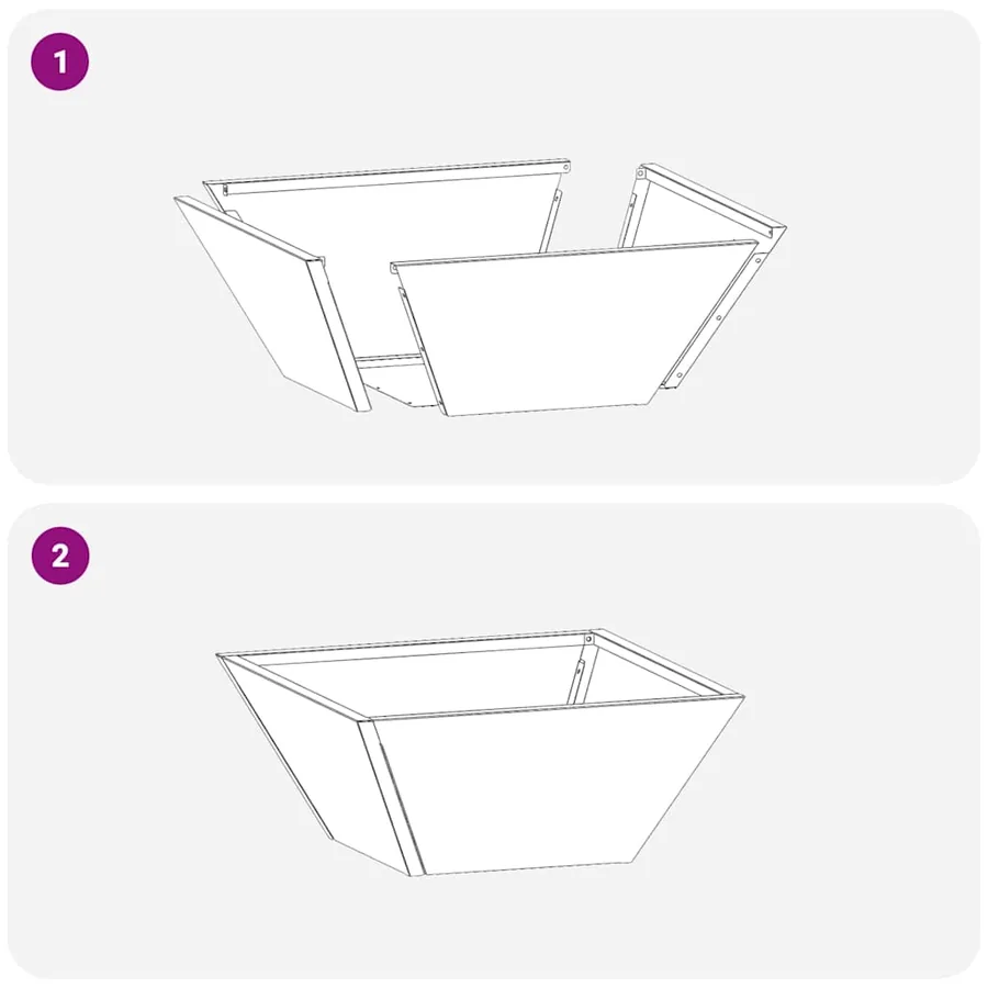 Cache-pot de jardin 5 pc Anthracite 35 x 35 x 15 cm - 11