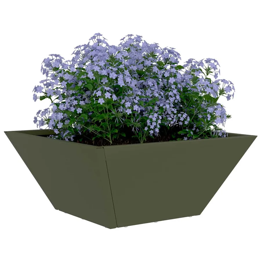 Cache-pot de jardin 5 pc Vert olive 35 x 35 x 15 cm - 3