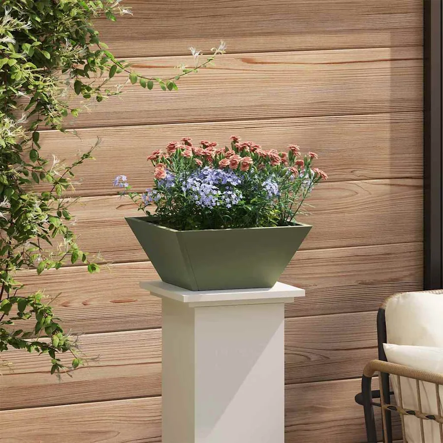 Cache-pot de jardin 5 pc Vert olive 35 x 35 x 15 cm - 4