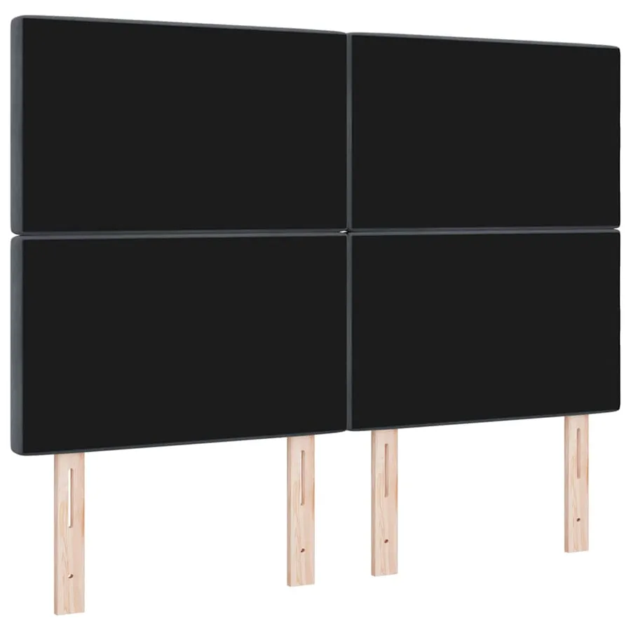 Tête de lit Gris foncé 144 cm Velours - 6