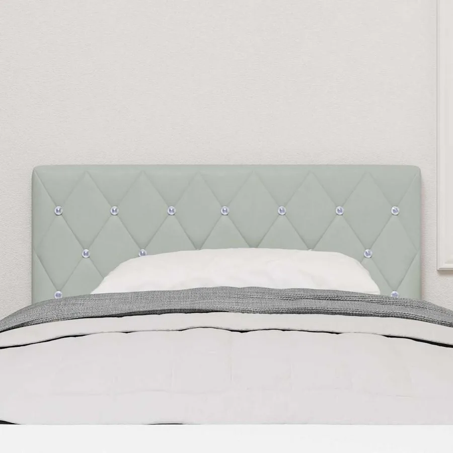 Tête de lit Gris clair 100 cm Velours - 3