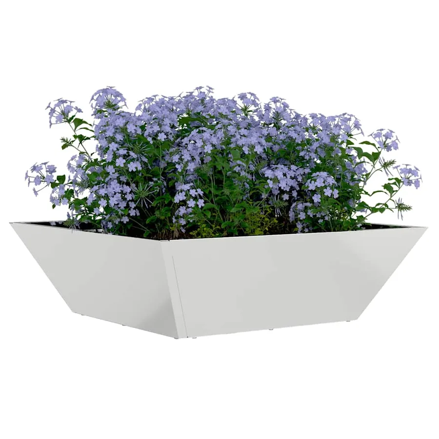 Cache-pot de jardin Argent 50 x 50 x 15 cm Acier galvanisé - 3