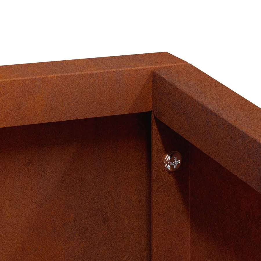 Cache-pot de jardin Rouillé 80 x 80 x 50 cm Acier patiné - 10