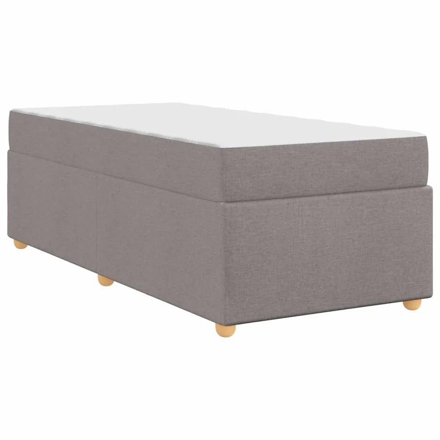 Cadre de lit avec matelas Taupe 80 x 200 cm tissu - 7