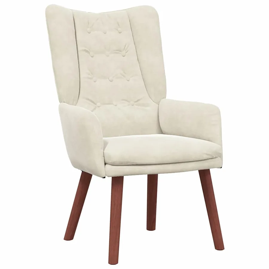 fauteuil Crème 63 x 67 x 94 cm Velours - 2