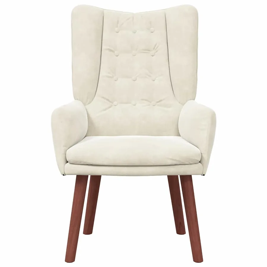fauteuil Crème 63 x 67 x 94 cm Velours - 4