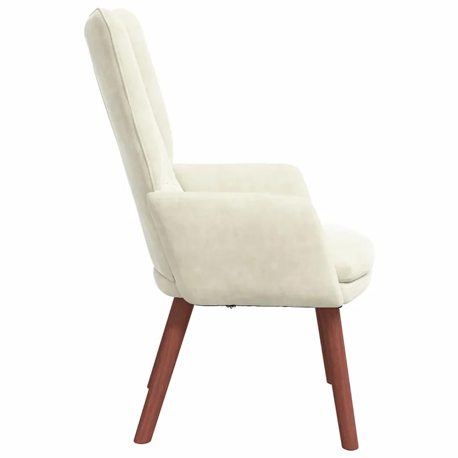 fauteuil Crème 63 x 67 x 94 cm Velours - 5