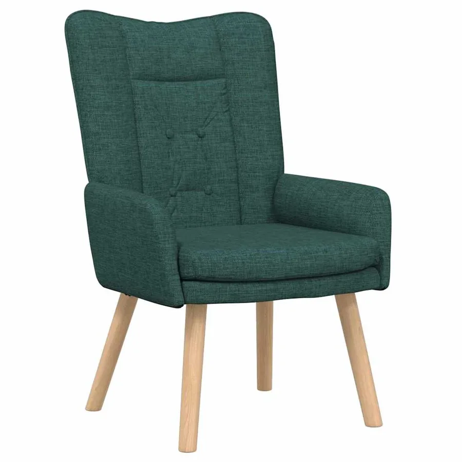 fauteuil Vert foncé 63 x 67 x 94 cm Tissu et contreplaqué - 2