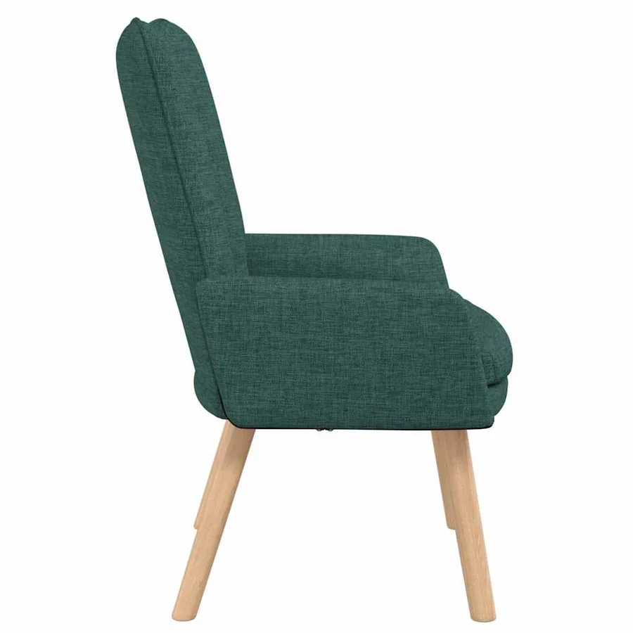 fauteuil Vert foncé 63 x 67 x 94 cm Tissu et contreplaqué - 5