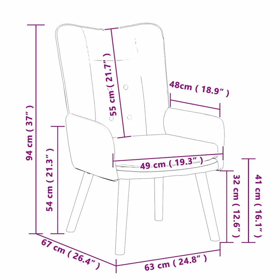 fauteuil Vert foncé 63 x 67 x 94 cm Tissu et contreplaqué - 9