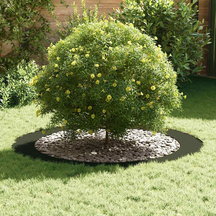 adapté pour anneau d'arbre plat Vert olive Ø90/120 cm Acier - 3